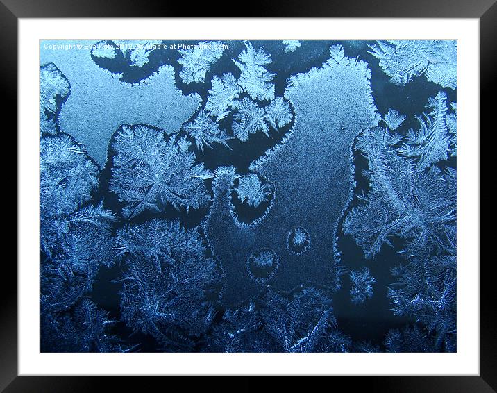 Window Frost Framed Mounted Print by Eva Kato