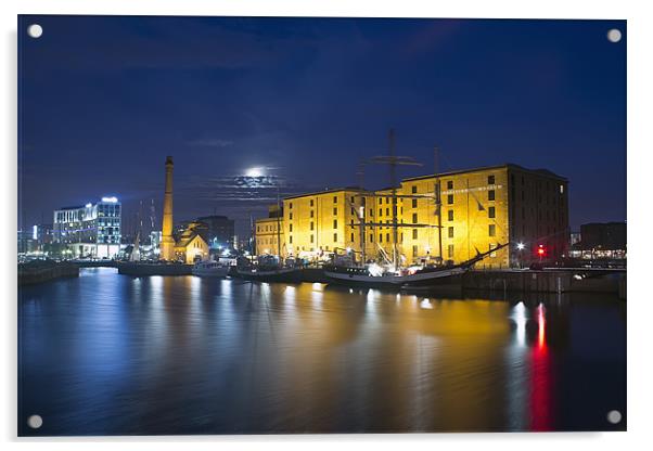 Canning dock at night Acrylic by Paul Madden