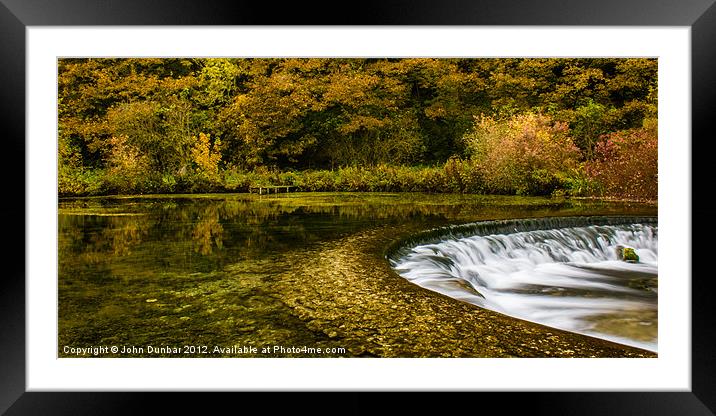 Autumn on the River Lathkill Framed Mounted Print by John Dunbar