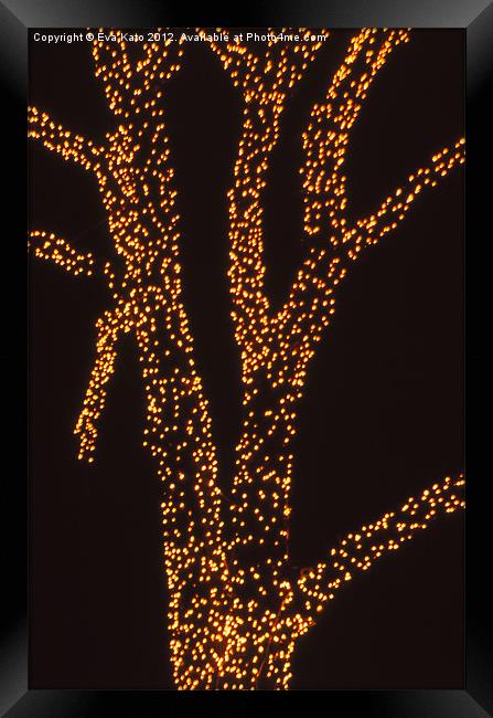 Glitter Tree Framed Print by Eva Kato