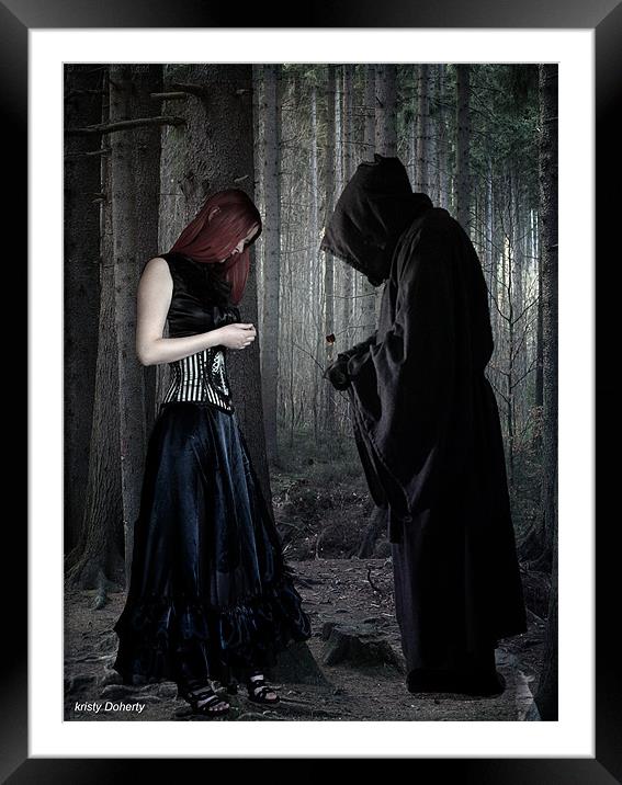 Death loves Framed Mounted Print by kristy doherty