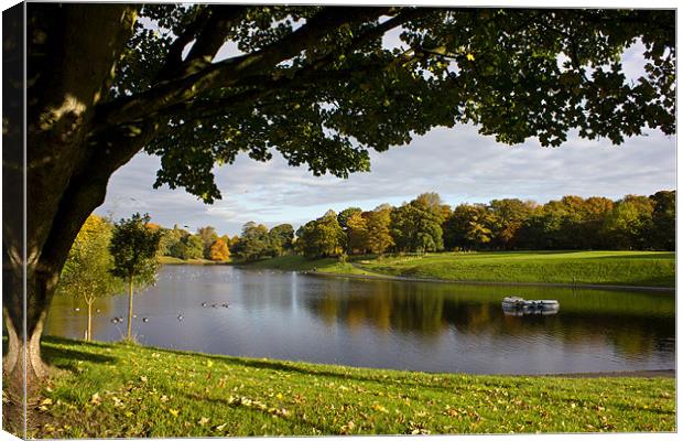 Sefton Park boating lake Canvas Print by Paul Farrell Photography