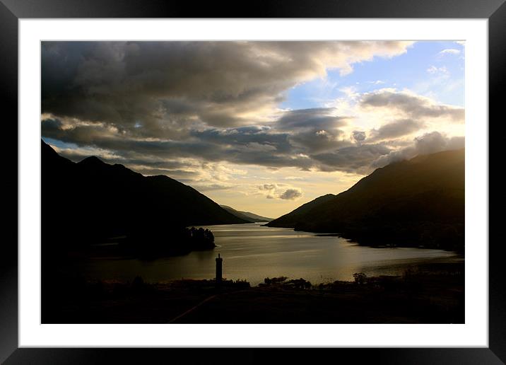 Sunset at Glenfinnan Monument Framed Mounted Print by Sarah George