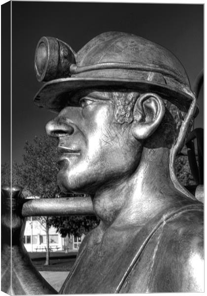 Tribute to the Hardworking Miner Canvas Print by Steve Purnell