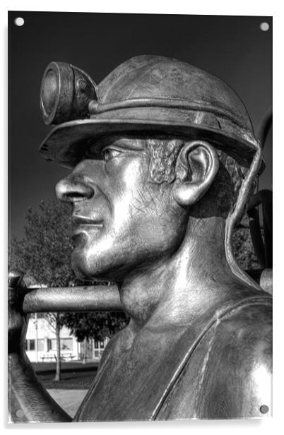 Tribute to the Hardworking Miner Acrylic by Steve Purnell