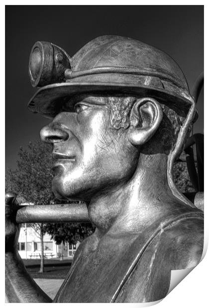 Tribute to the Hardworking Miner Print by Steve Purnell