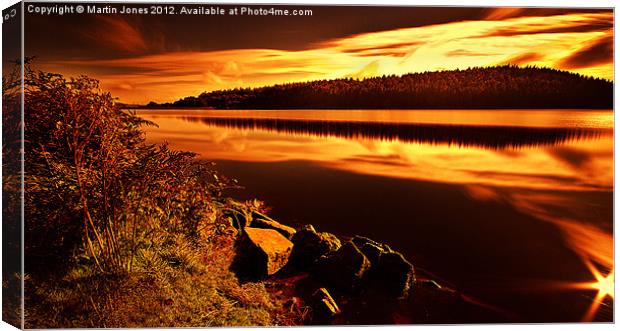 Sundown at Langsett Canvas Print by K7 Photography