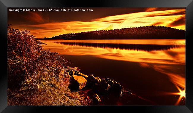 Sundown at Langsett Framed Print by K7 Photography