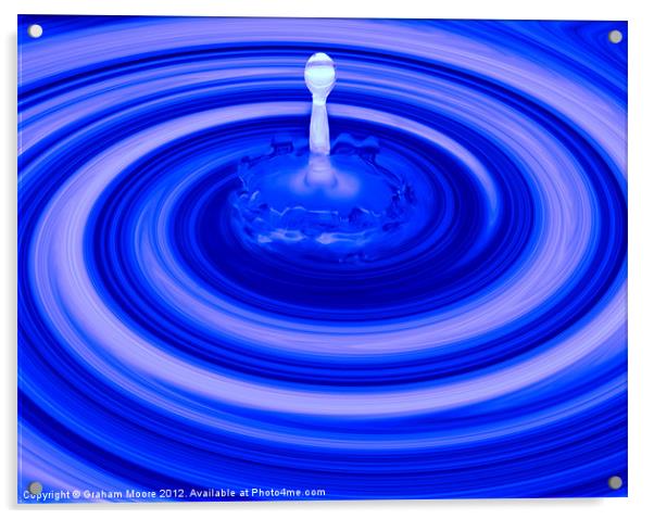 Droplet swirl Acrylic by Graham Moore