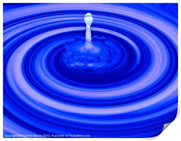 Droplet swirl Print by Graham Moore