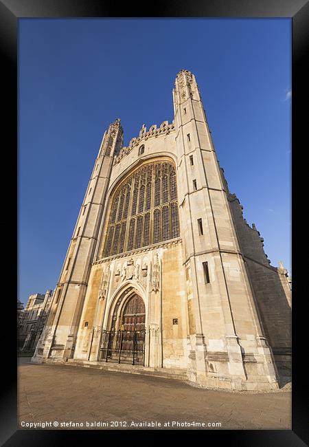 King's college chapel in Cambridge Framed Print by stefano baldini