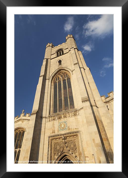 Great St Mary's in Cambridge Framed Mounted Print by stefano baldini