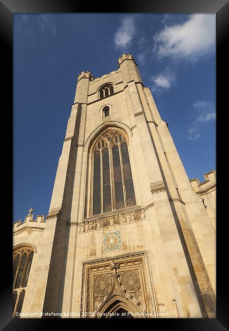 Great St Mary's in Cambridge Framed Print by stefano baldini