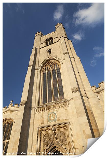 Great St Mary's in Cambridge Print by stefano baldini