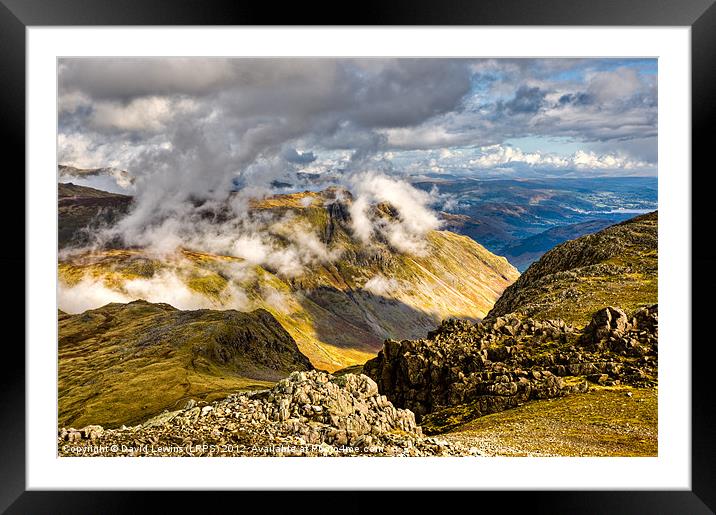The Langdale Pikes - Cumbria Framed Mounted Print by David Lewins (LRPS)