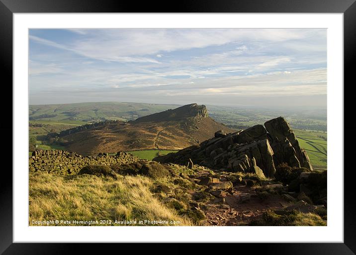 The Roaches and Hen Cloud Framed Mounted Print by Pete Hemington