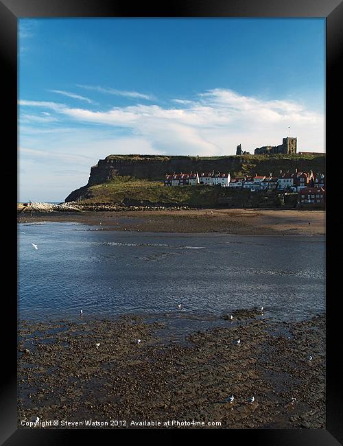 East Cliff Framed Print by Steven Watson