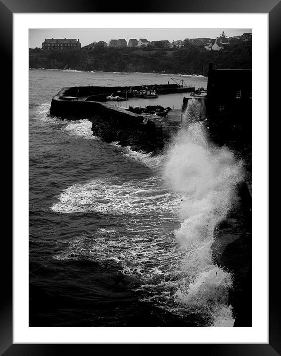 waves in Crail Framed Mounted Print by David Ingram