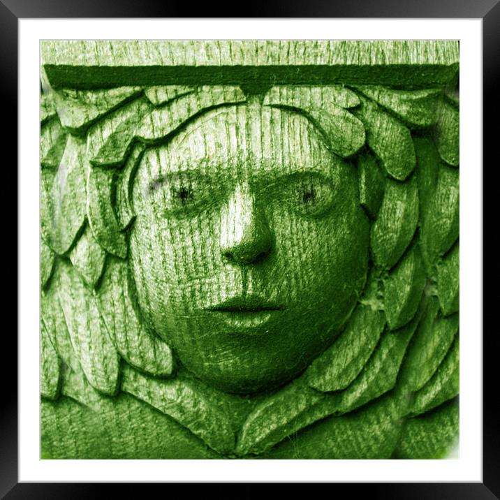 Green Man Framed Mounted Print by Gavin Wilson