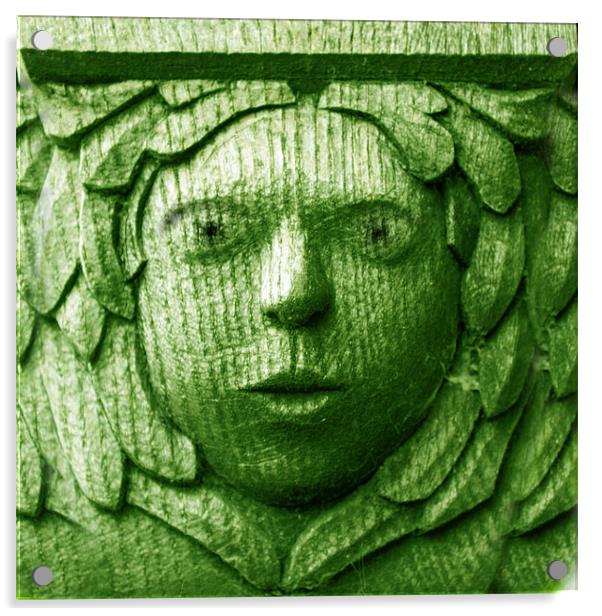 Green Man Acrylic by Gavin Wilson