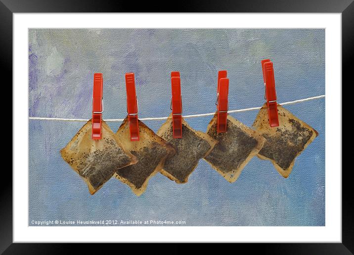 Reuse the Tea Bags Framed Mounted Print by Louise Heusinkveld