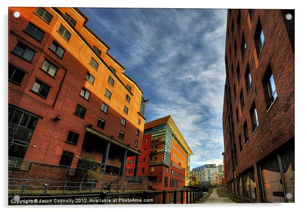 Canal Buildings, manchester Acrylic by Jason Connolly