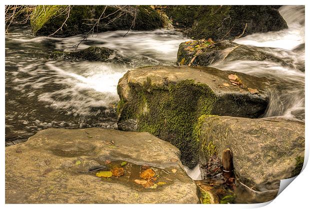 Waterfall in Autumn Print by Steve Purnell