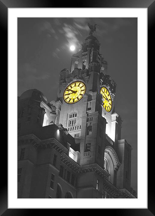 Top of the Liver Building Framed Mounted Print by Paul Madden