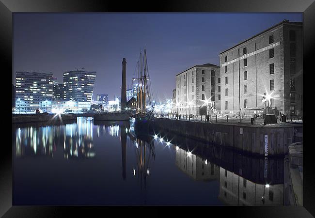 Canning Dock Night Framed Print by Paul Madden