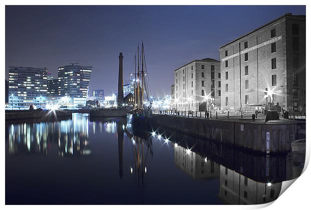 Canning Dock Night Print by Paul Madden
