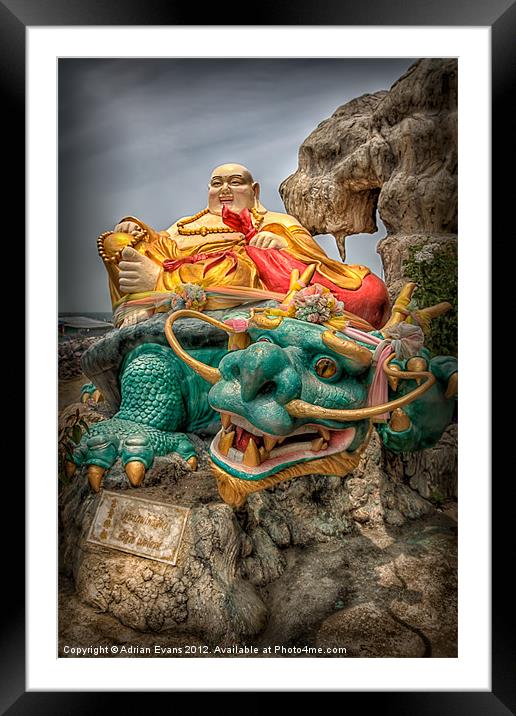 Green Dragon Temple Framed Mounted Print by Adrian Evans