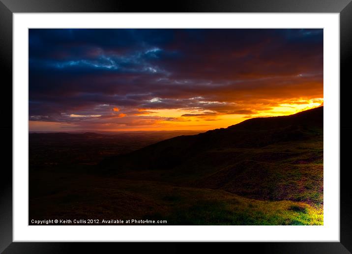 Sunset On Clee Hill Framed Mounted Print by Keith Cullis
