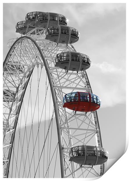 London Eye Pods Print by Mike Gorton