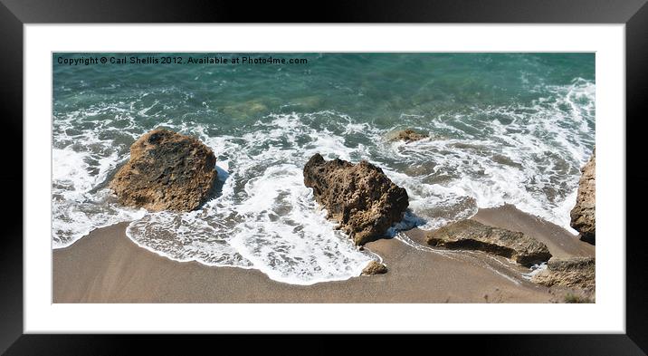 On the beach Framed Mounted Print by Carl Shellis