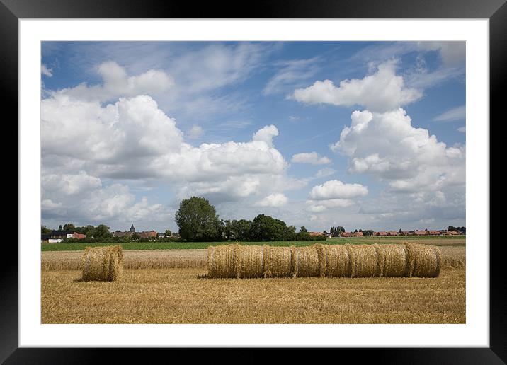 Harvest time in France Framed Mounted Print by Ian Middleton