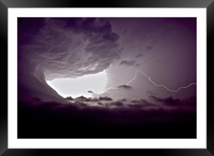 Lightning Thunderstorm Framed Mounted Print by mark humpage