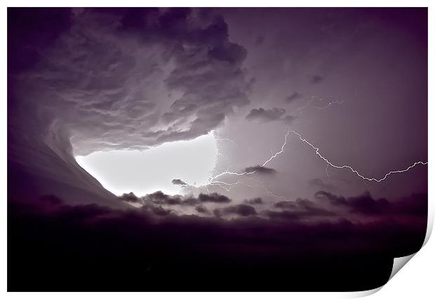 Lightning Thunderstorm Print by mark humpage