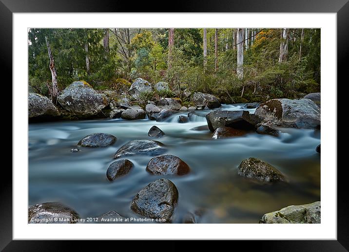 The River Wild Framed Mounted Print by Mark Lucey