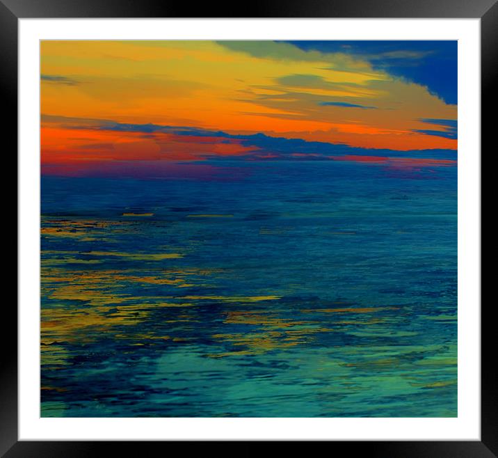 Sunset Blues Framed Mounted Print by Tylie Duff Photo Art