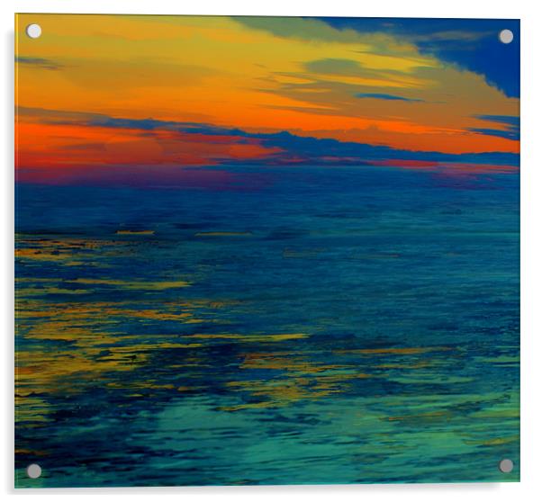 Sunset Blues Acrylic by Tylie Duff Photo Art