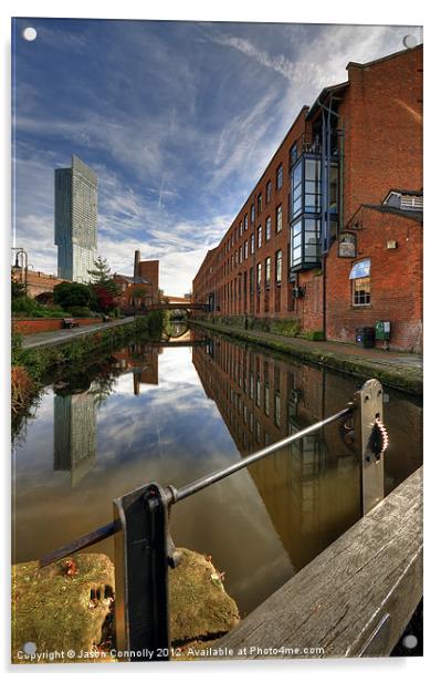 Rochdale Canal, Manchester Acrylic by Jason Connolly