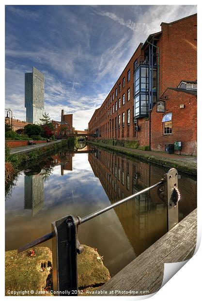 Rochdale Canal, Manchester Print by Jason Connolly