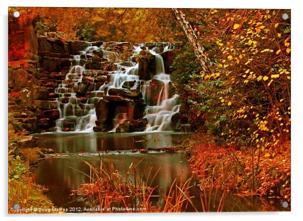 Autumn cascade Acrylic by Doug McRae