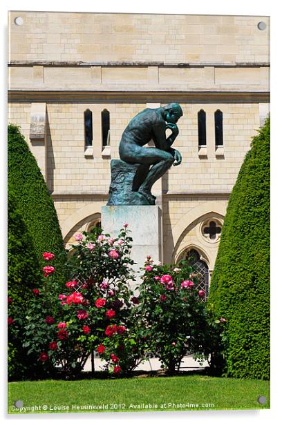 The Thinker by Auguste Rodin Acrylic by Louise Heusinkveld