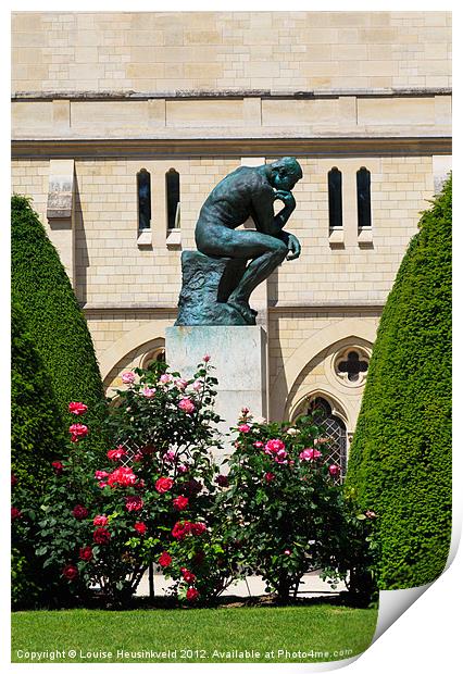 The Thinker by Auguste Rodin Print by Louise Heusinkveld