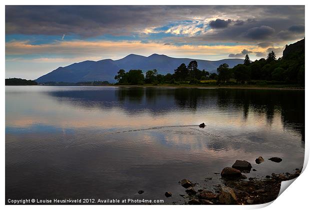 Skiddaw and Derwentwater from Kettlewell Print by Louise Heusinkveld