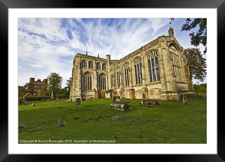 Tattershall Church and Castle Framed Mounted Print by Darren Burroughs