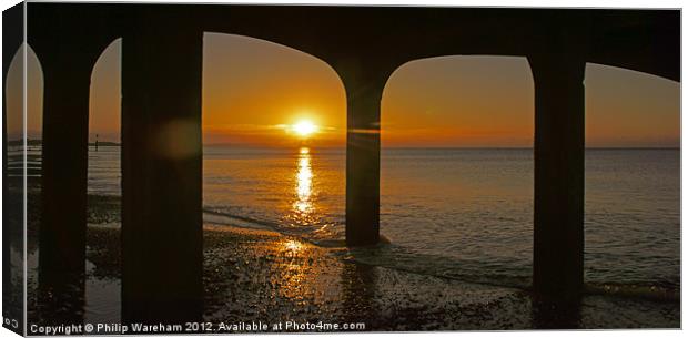 Arches and Sunrise Canvas Print by Phil Wareham