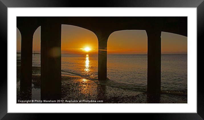 Arches and Sunrise Framed Mounted Print by Phil Wareham