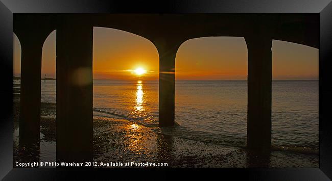 Arches and Sunrise Framed Print by Phil Wareham